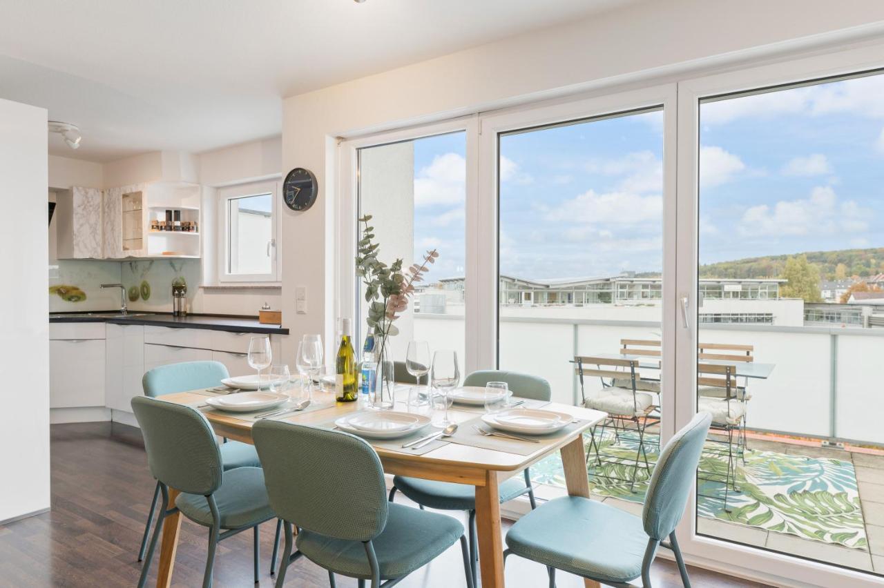 Design-Apartment - Kueche - Dachterrasse - Zentral Лайнфелден-Ехтердинген Екстериор снимка