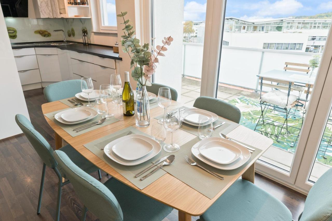 Design-Apartment - Kueche - Dachterrasse - Zentral Лайнфелден-Ехтердинген Екстериор снимка